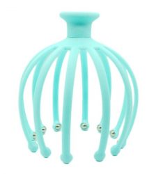 Dispozitiv pentru masaj capilar din plastic, Gonga®, culoaremodel Turcoaz