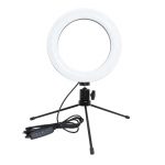 Lampa LED Ring Light, 16cm, Gonga®, culoaremodel Negru/Alb