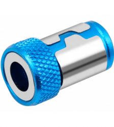 Suport magnetic pentru bormasina cu opritor de adancime si blocare de tip HEX de 1/4 inch, Gonga®, culoaremodel Albastru