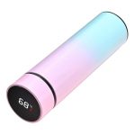 Termos inteligent cu afisaj LED si termometru, 500 ml, Gonga®, culoaremodel Rainbow