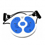 Disc rotativ pentru fintess cu corzi Waist Twisting, functie masaj picioare, culoaremodel Albastru