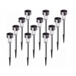 Set 12 lampi solare, 29,5 cm, Gonga®, culoaremodel Negru