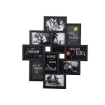Rama foto tip colaj de 10 imagini, 10x15 cm, Gonga®, culoaremodel Negru
