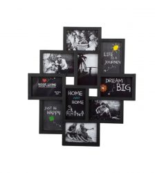 Rama foto tip colaj de 10 imagini, 10x15 cm, Gonga®, culoaremodel Negru