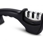 Aparat pentru ascutit cutite, 3 in 1, Gonga®, culoaremodel Negru