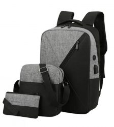 Set 3 genti practice pentru calatorii, Gonga®, culoaremodel Gri
