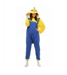 Pijama intreaga pentru adulti, Gonga®, marime L, culoaremodel Galben/Albastru