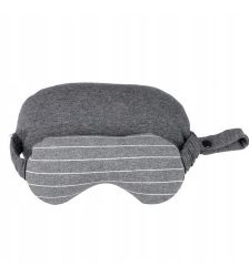 Masca de dormit cu perna pentru gat, Gonga®, culoaremodel Gri inchis