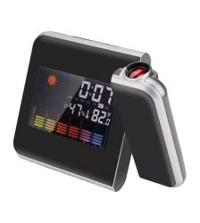 Ceas digital cu LED si proiectie, Gonga®, culoaremodel Negru