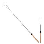Furculita telescopică pentru grătar extensibila, 82 cm, Gonga®, culoaremodel Argintiu