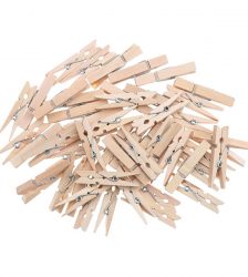Set mini clesti din lemn, Gonga®, culoaremodel Bej, marime 20 bucati