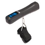 Cântar electronic de mână cu clemă pentru bagaj, Gonga®, culoaremodel Negru