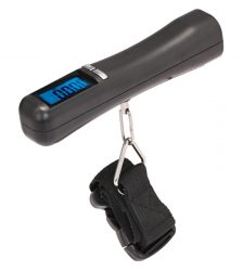Cântar electronic de mână cu clemă pentru bagaj, Gonga®, culoaremodel Negru