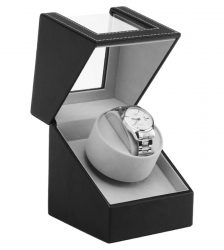 Cutie rotativa pentru ceasuri, 1 compartiment, Gonga®, culoaremodel Negru