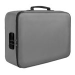 Geanta pentru documente si accesorii, cu cifru, gri, Gonga®, culoaremodel Gri