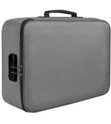 Geanta pentru documente si accesorii, cu cifru, gri, Gonga®, culoaremodel Gri