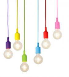 Lustra Cu 6 Pendule E27, Model Spider, Multicolor, Gonga®, culoaremodel Multicolor