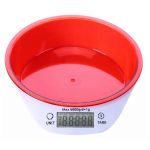 Cantar de bucatarie cu bol de plastic, 5 Kg, Gonga®, culoaremodel Alb