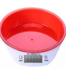 Cantar de bucatarie cu bol de plastic, 5 Kg, Gonga®, culoaremodel Alb