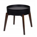 Masuta de cafea, blat rotund, Loft 45 x 45 x 40 cm, negru, culoaremodel Negru