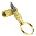Breloc mini cuțit pentru deschiderea pachetelor și a plicurilor, Gonga®, culoaremodel Auriu