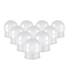 Set 10 buc lampa led pentru oglinda, usb, Gonga®, culoaremodel Alb