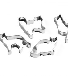 Set 4 bucati figurine metal in forma de pisici, Gonga®, culoaremodel Argintiu