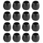 Set 16 bucati, protectie din plastic pentru picoarele scaunelor 17-21mm, Gonga®, culoaremodel Negru