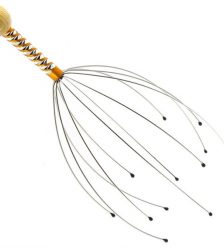 Dispozitiv pentru masaj capilar, 22.5 cm, Gonga®, culoaremodel Argintiu