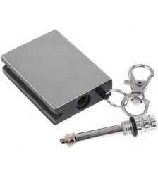 Chibrit reincarcabil pentru aprindere foc, 5x3 cm, Gonga®, culoaremodel Argintiu