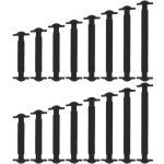 Set 16 bucati, sireturi din silicon, Gonga®, culoaremodel Negru