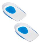 Set 2 bucati branturi cu gel pentru calcai, 40-46, Gonga®, culoaremodel Alb/Albastru