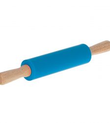 Sucitor din silicon cu manere de lemn, 38 cm, Gonga®, culoaremodel Albastru