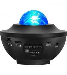 Proiector LED cu stele și galaxii, 21 de moduri de operare, Bluetooth si difuzor incorporat si telecomanda, Gonga®, culoaremodel Negru