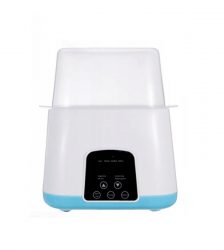 Incalzitor dublu de biberoane, sterilizator multifunctional pentru sticle bebelusi si suzete, cu display LED, Gonga®, culoaremodel Alb