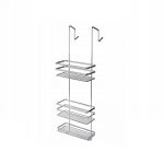 Etajera de baie pentru dus 3 etajere, 24x78,5x25 cm, Gonga®, culoaremodel Argintiu