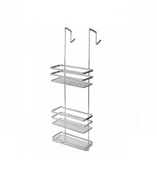 Etajera de baie pentru dus 3 etajere, 24x78,5x25 cm, Gonga®, culoaremodel Argintiu
