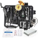 Kit de supravietuire cu elemente esentiale, Gonga®, culoaremodel Negru, marime 18 elemente