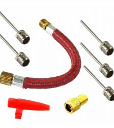 Set 8 accesorii pentru pompa sau compresor, Gonga®, culoaremodel Rosu