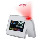 Ceas digital cu LED si proiectie, Gonga®, culoaremodel Alb