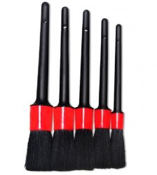 Set 5 perii pentru curatare interior masina, Gonga®, culoaremodel Negru