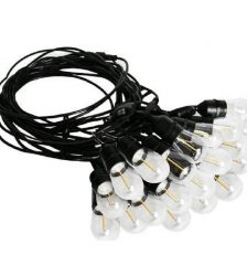 Girlanda pentru gradina, 20 de becuri, 10 m, 24 V, Gonga®, culoaremodel Alb