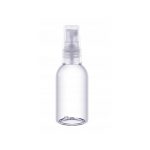Recipient cu pulverizator pentru lichide, baza ovala, plastic, Gonga®, marime 50 ml, culoaremodel Transparent