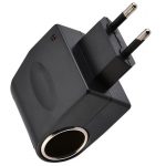 Mini convertor de tensiune 220 V la 12 V, Gonga®, culoaremodel Negru