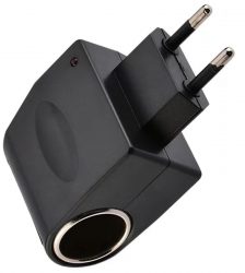 Mini convertor de tensiune 220 V la 12 V, Gonga®, culoaremodel Negru