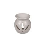 Arzator din ceramica pentru lamanari sau uleiuri esentiale, Gonga®, culoaremodel Alb