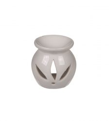 Arzator din ceramica pentru lamanari sau uleiuri esentiale, Gonga®, culoaremodel Alb