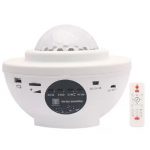 Proiector LED cu stele și galaxii, 21 de moduri de operare, Bluetooth si difuzor incorporat si telecomanda, Gonga®, culoaremodel Alb