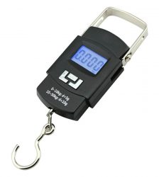 Cântar electronic de mână cu clemă pentru bagaj, 50 kg, Gonga®, culoaremodel Negru