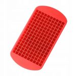 Forma pentru gheata din silicon, capacitate 160 de cuburi, Gonga®, culoaremodel Rosu